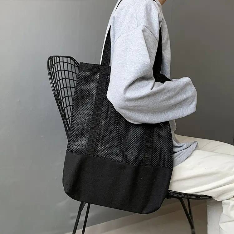 Spring Mesh Handbag Women Canvas Shoulder Bag - Image 6