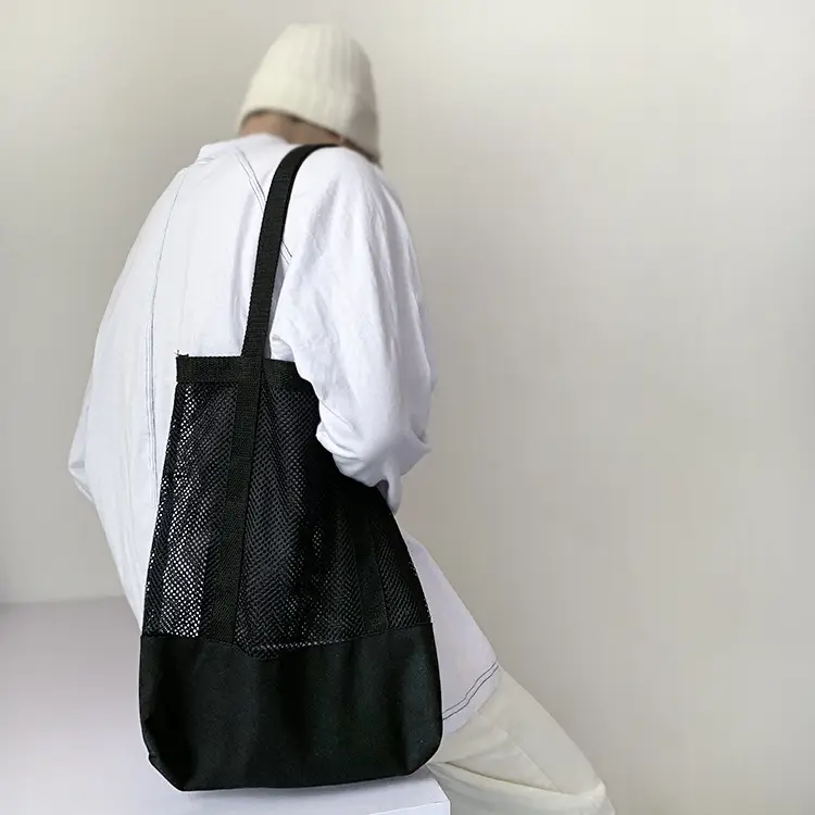Spring Mesh Handbag Women Canvas Shoulder Bag — feature 12