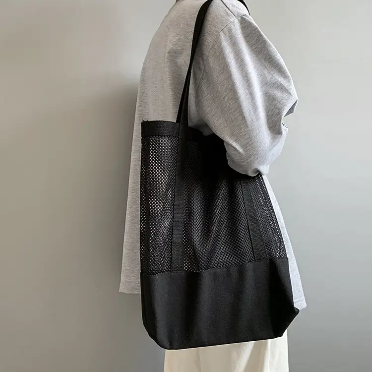 Spring Mesh Handbag Women Canvas Shoulder Bag — feature 15