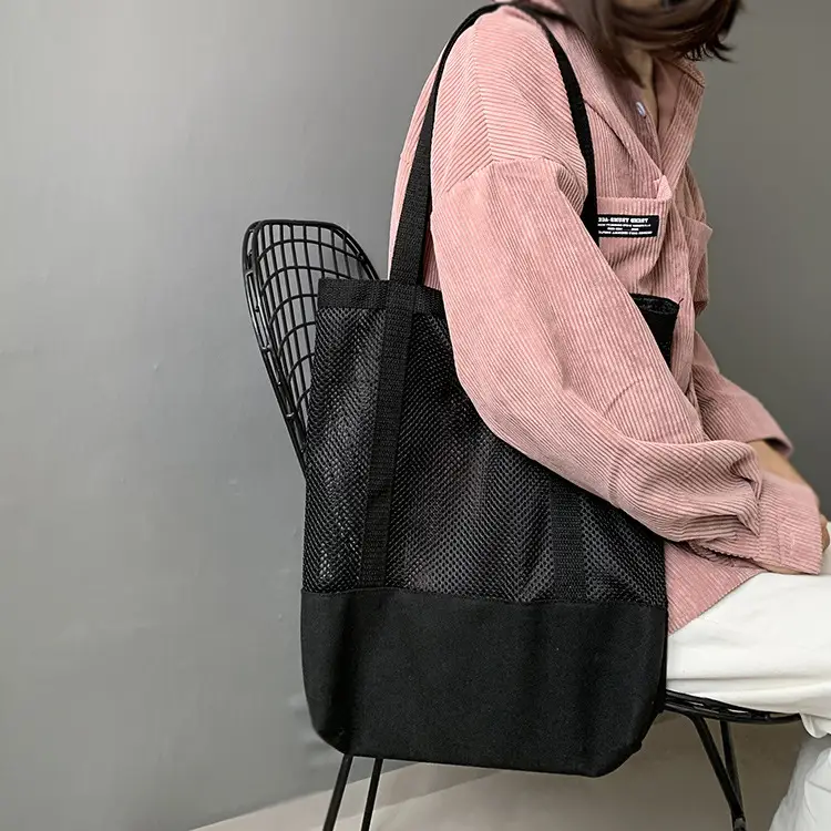 Spring Mesh Handbag Women Canvas Shoulder Bag — feature 18