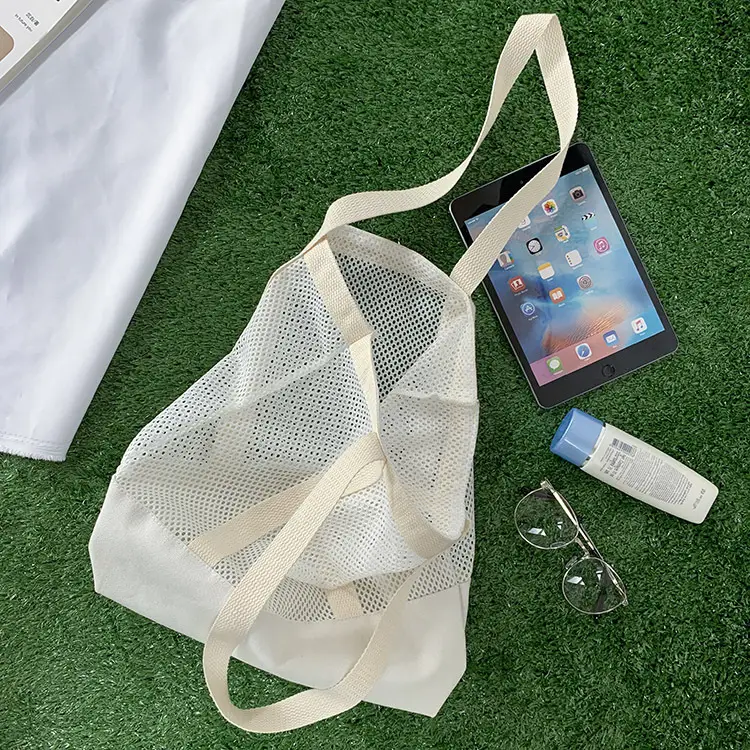 Spring Mesh Handbag Women Canvas Shoulder Bag — feature 21