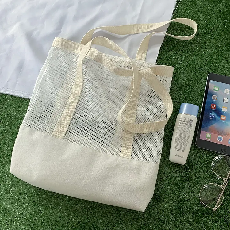Spring Mesh Handbag Women Canvas Shoulder Bag — feature 22