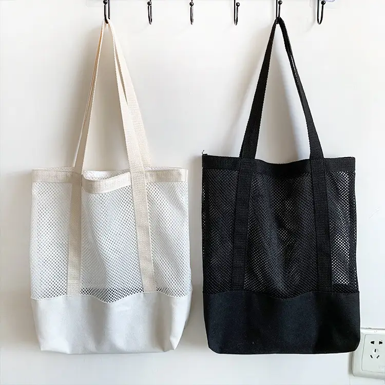 Spring Mesh Handbag Women Canvas Shoulder Bag — feature 24