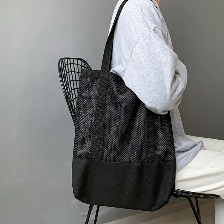 Spring Mesh Handbag Women Canvas Shoulder Bag — feature 3