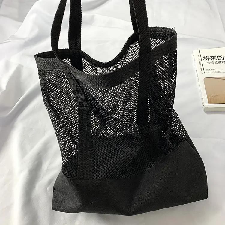 Spring Mesh Handbag Women Canvas Shoulder Bag — feature 6