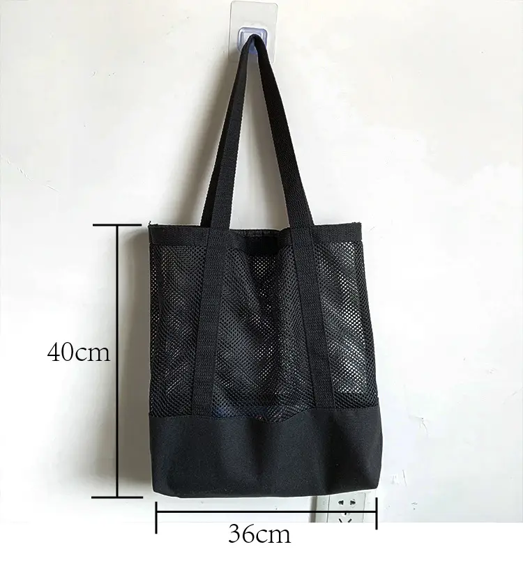 Spring Mesh Handbag Women Canvas Shoulder Bag — feature 8