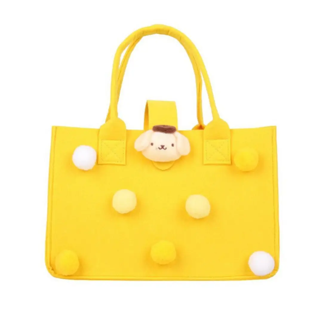 Cute Yellow Fur Ball Handbag for Women - Image 17