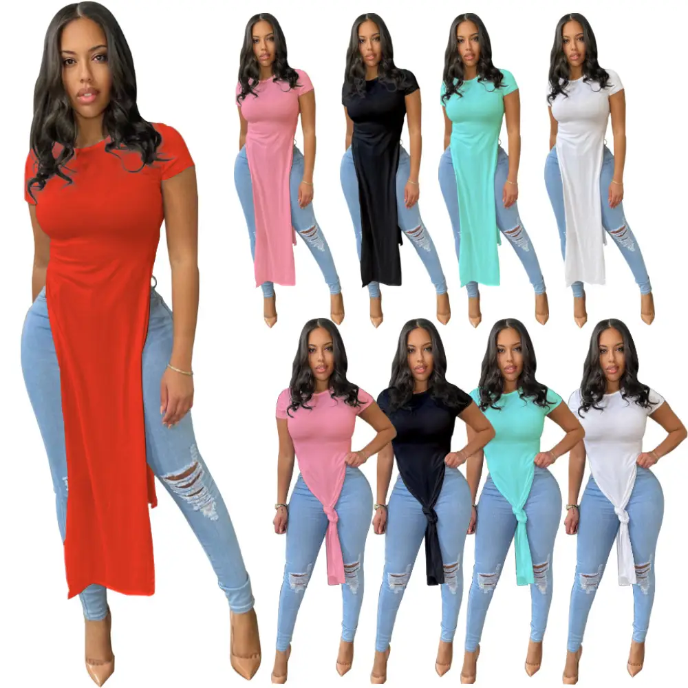 Plus Size Black Long Dress with Light Blue Jeans - Image 4