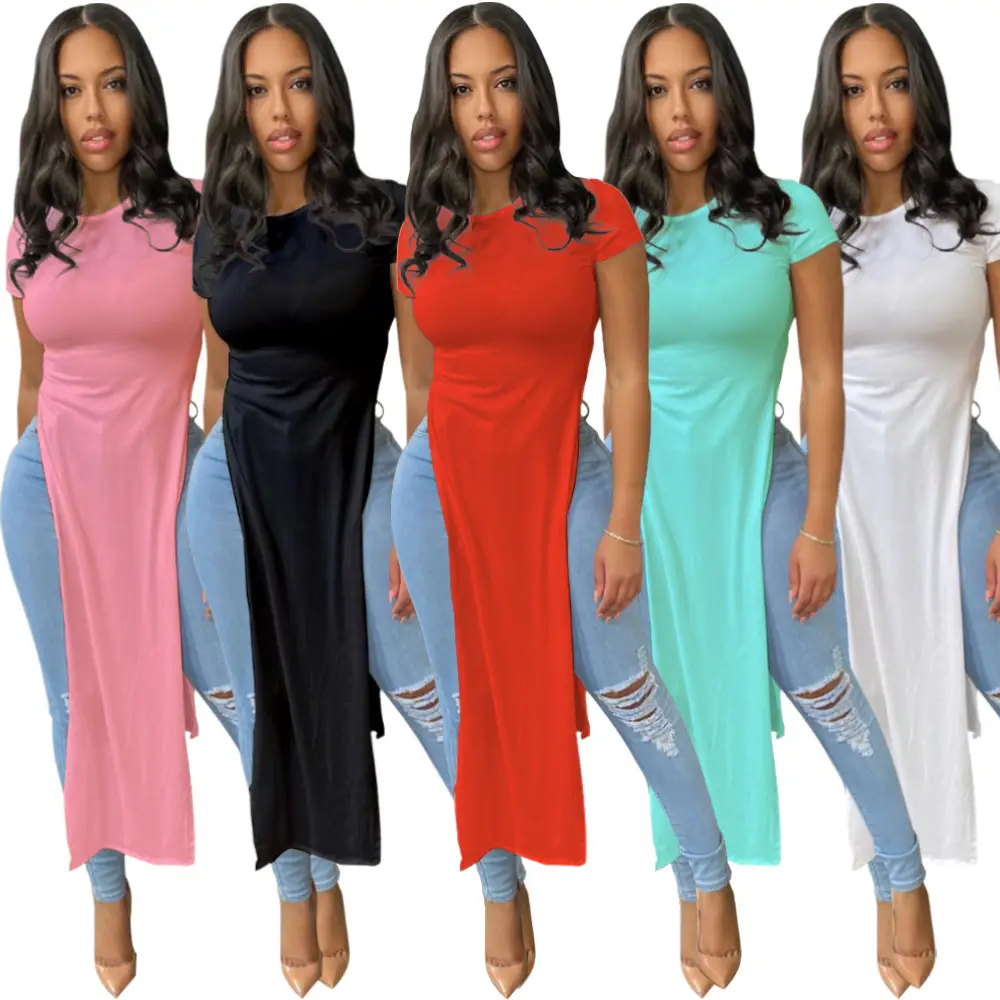 Plus Size Black Long Dress with Light Blue Jeans - Image 5