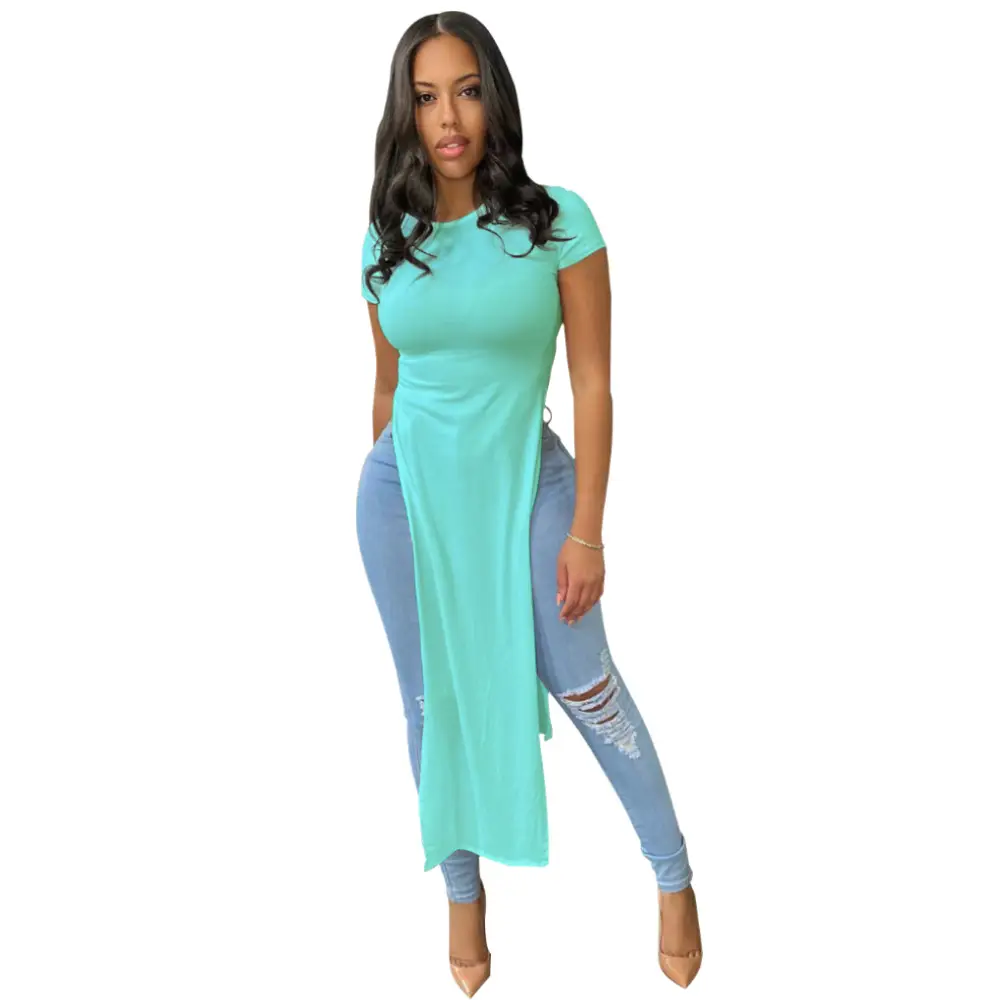 Plus Size Black Long Dress with Light Blue Jeans - Image 8