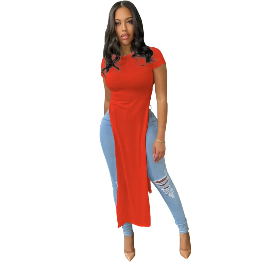 Plus Size Black Long Dress with Light Blue Jeans - Image 3