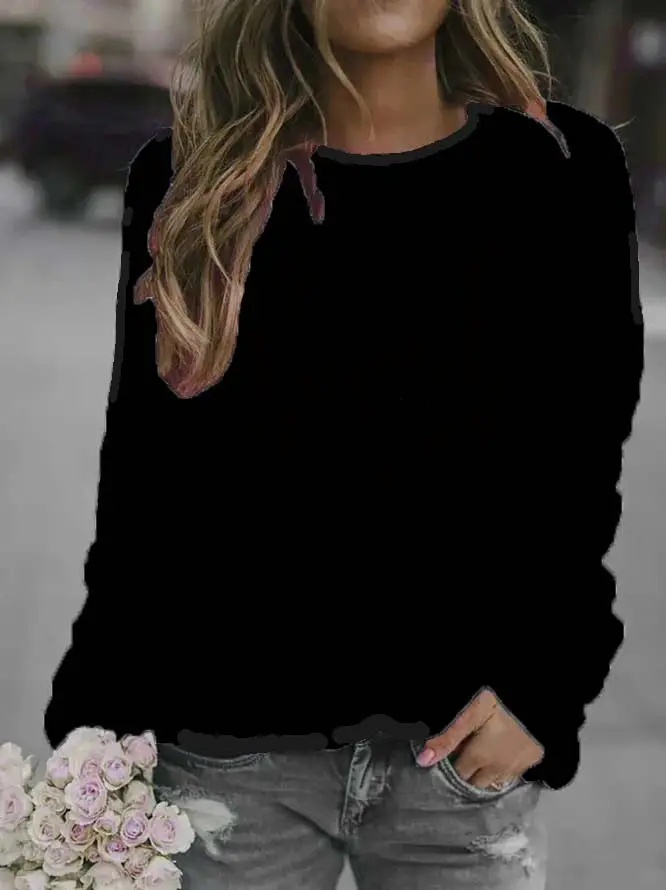 Women's Long Sleeve Heart Print Sweatshirt White - Image 6