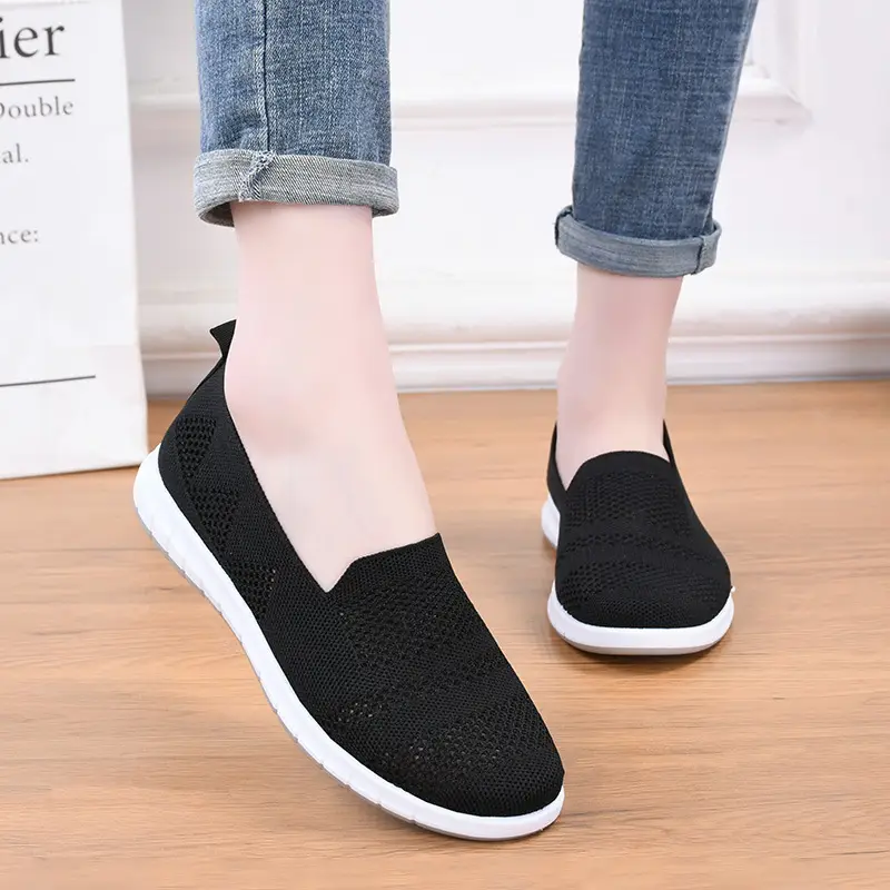 Summer Breathable Mesh Shoes for Middle-aged and Elderly Moms Old Beijing Cloth Shoes Shallow Mesh Shoes Women's Non-slip Soft Bottom Hollow-out Women's Shoes - Image 5