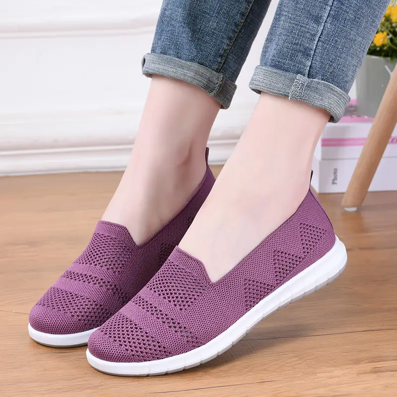 Summer Breathable Mesh Shoes for Middle-aged and Elderly Moms Old Beijing Cloth Shoes Shallow Mesh Shoes Women's Non-slip Soft Bottom Hollow-out Women's Shoes - Image 7
