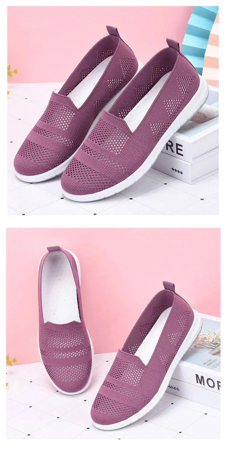 Summer Breathable Mesh Shoes for Middle-aged and Elderly Moms Old Beijing Cloth Shoes Shallow Mesh Shoes Women's Non-slip Soft Bottom Hollow-out Women's Shoes — feature 8