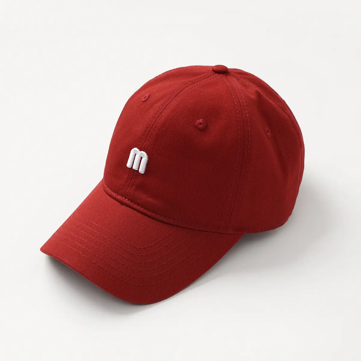Women Red M Logo Baseball Cap — feature 10