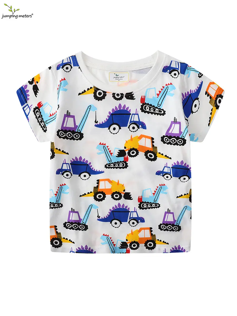 New Boys' Cotton Knit T-Shirt with Truck Print