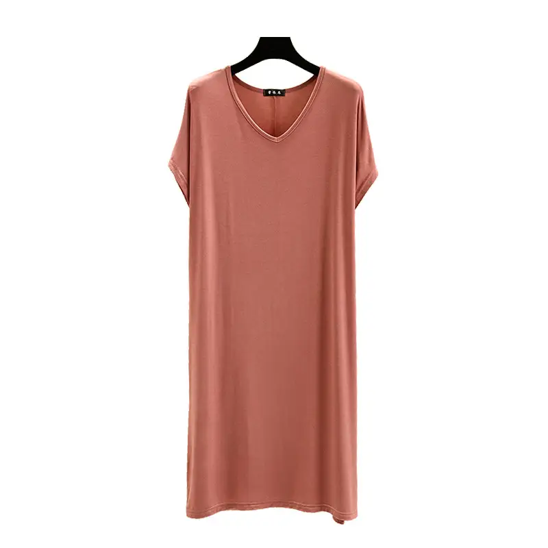 Women V-Neck Loose Nightgown Pajamas Spring Summer - Image 15