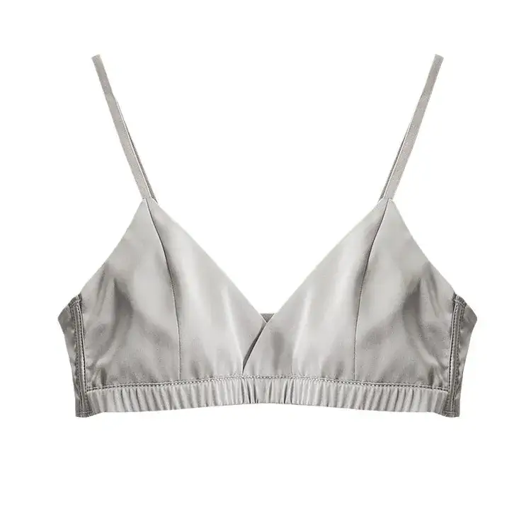 Women's Silk Glossless Underwear White Triangle Cup - Image 9