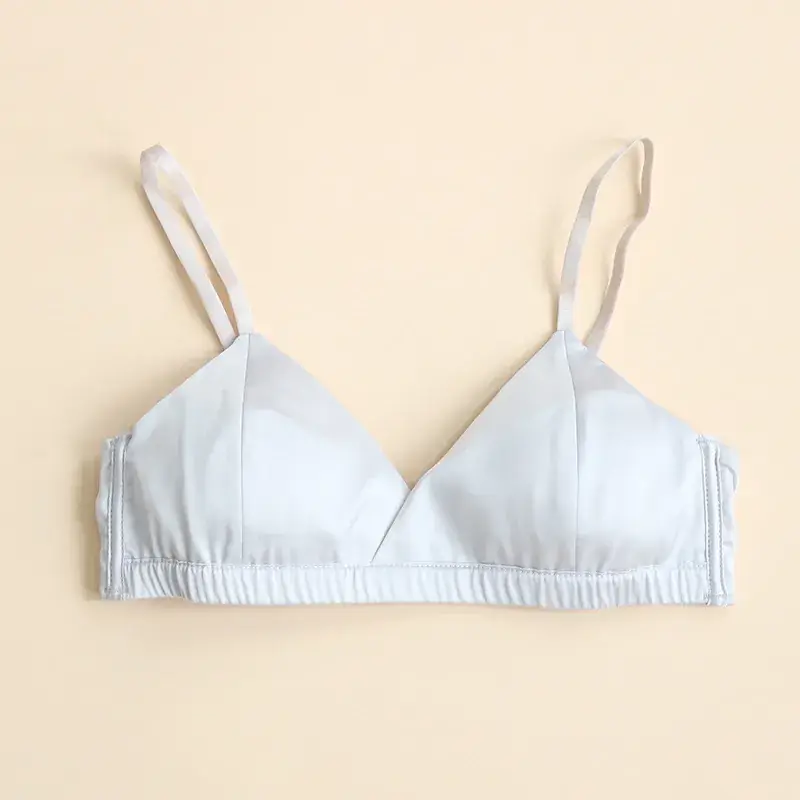 Women's Silk Glossless Underwear White Triangle Cup - Image 2