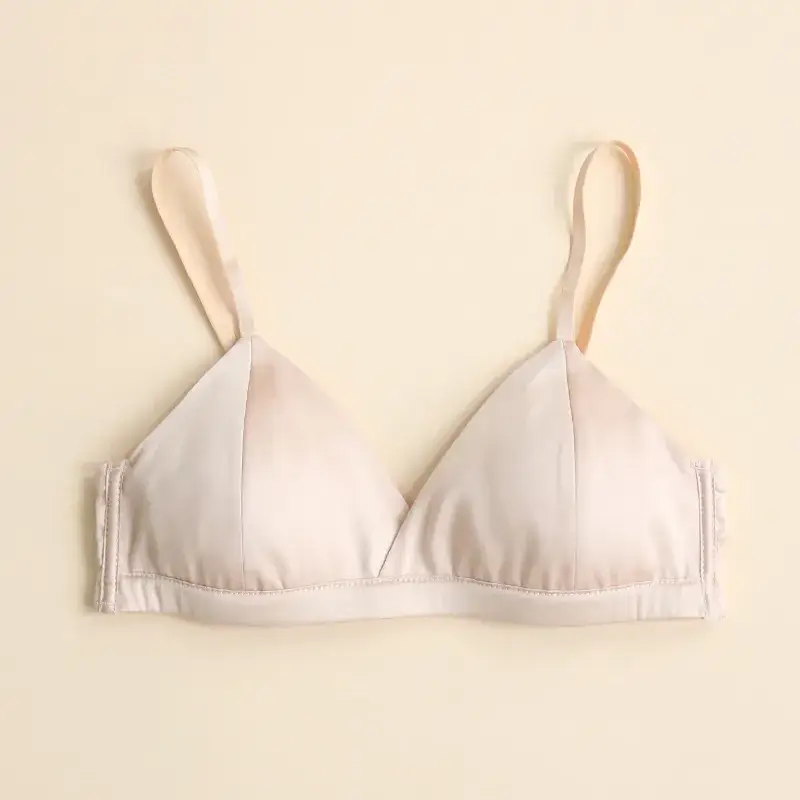 Women's Silk Glossless Underwear White Triangle Cup - Image 3