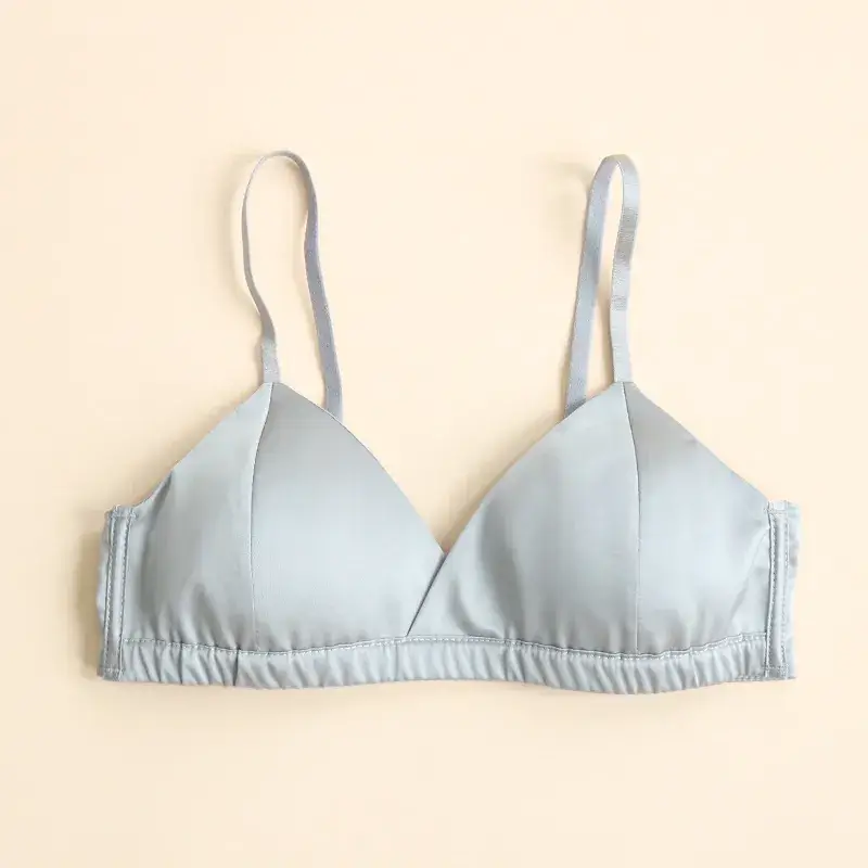 Women's Silk Glossless Underwear White Triangle Cup - Image 4