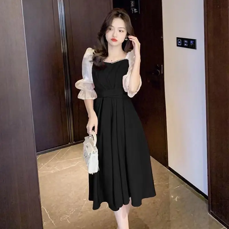 Women's Red Princess A-Line Skirt Dress - Image 6