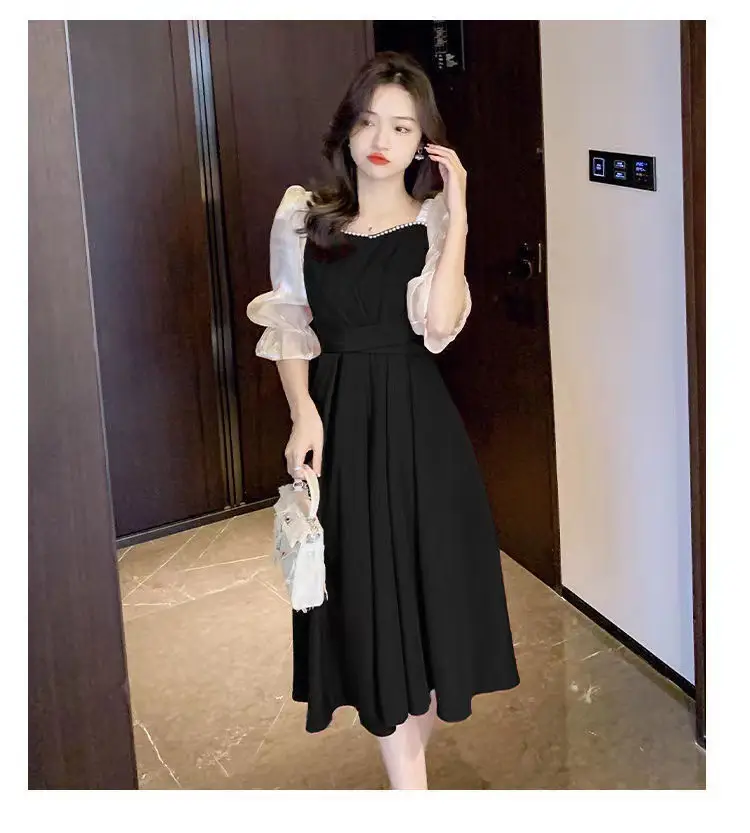Women's Red Princess A-Line Skirt Dress — feature 13