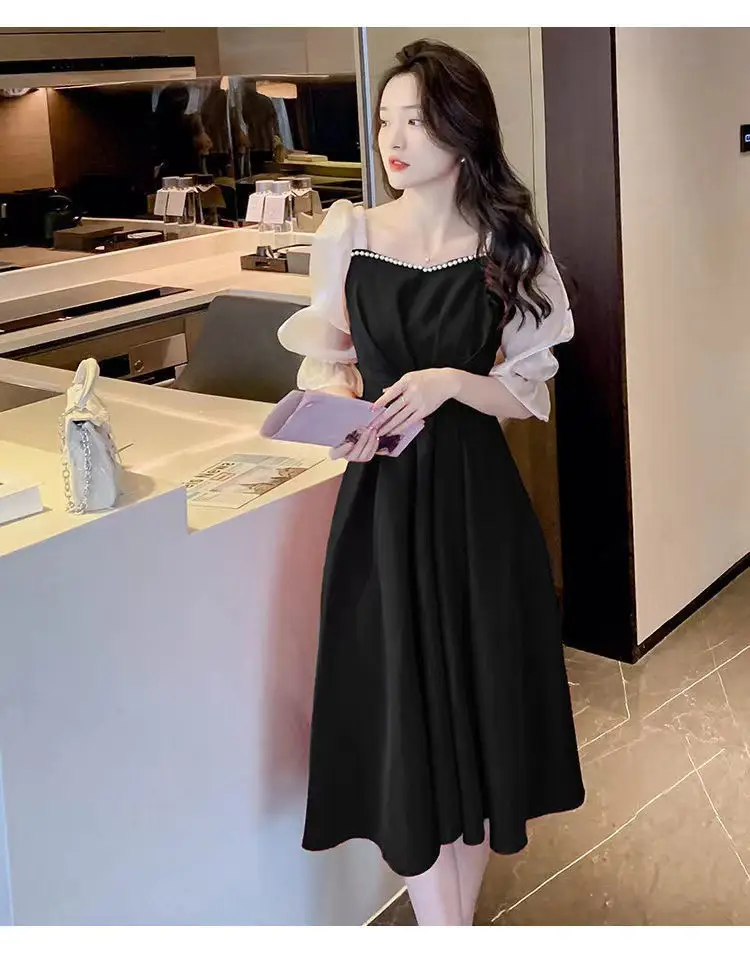 Women's Red Princess A-Line Skirt Dress — feature 14
