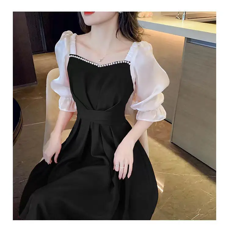 Women's Red Princess A-Line Skirt Dress — feature 15