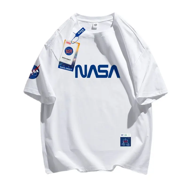 NASA Black T-Shirt Men Summer Loose Fit - Image 27