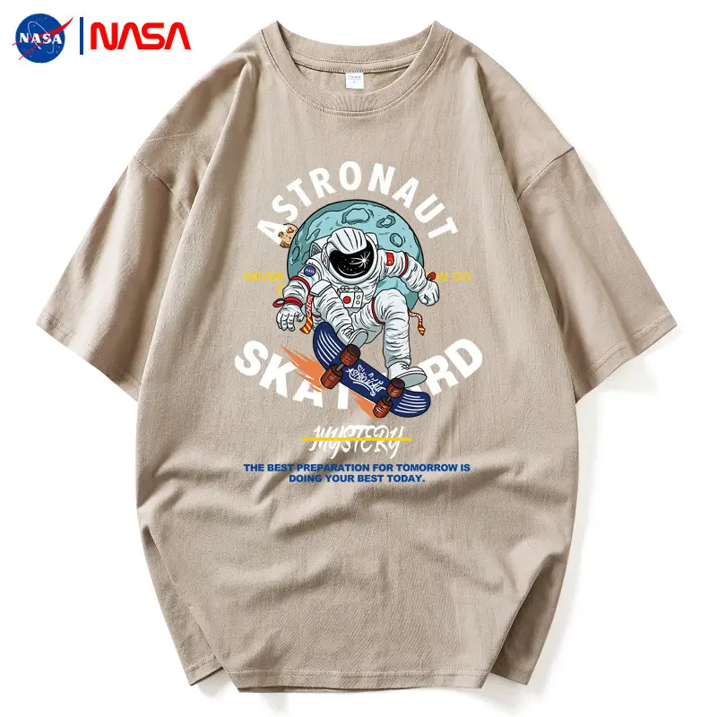 NASA Black T-Shirt Men Summer Loose Fit - Image 16