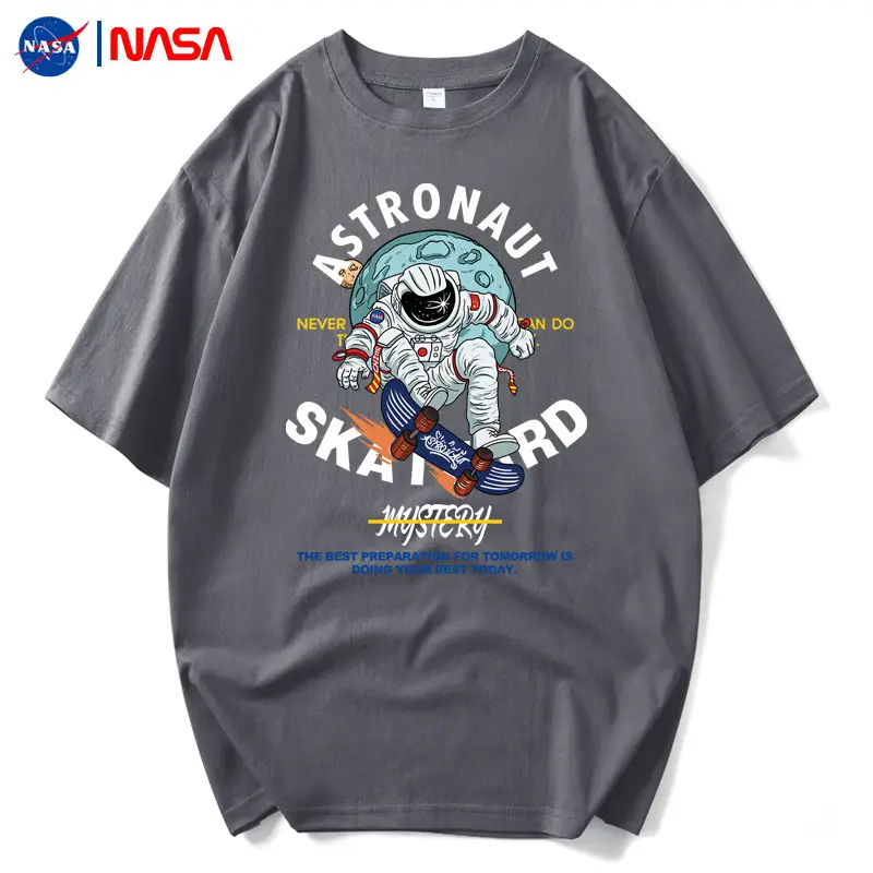NASA Black T-Shirt Men Summer Loose Fit - Image 17