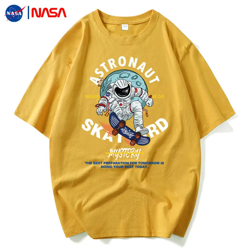 NASA Black T-Shirt Men Summer Loose Fit - Image 19