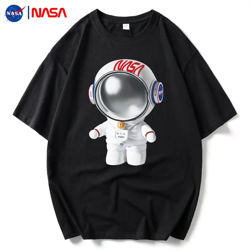 NASA Black T-Shirt Men Summer Loose Fit - Image 21