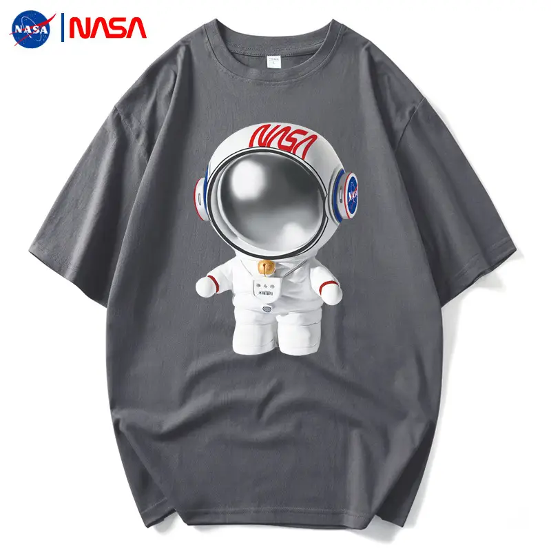 NASA Black T-Shirt Men Summer Loose Fit - Image 23