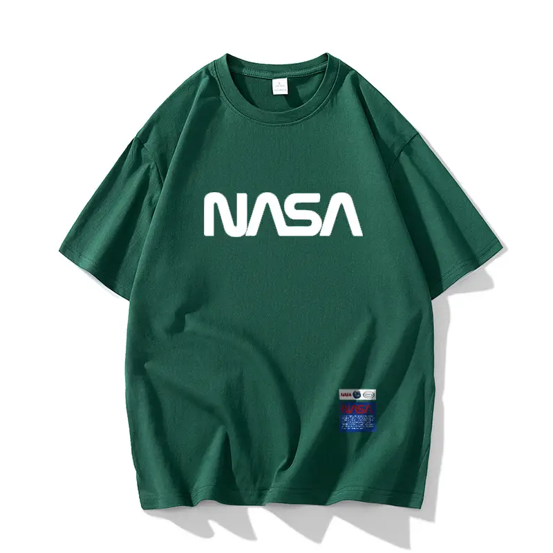 NASA Black T-Shirt Men Summer Loose Fit - Image 5