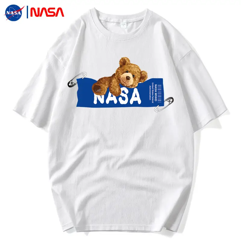 NASA Black T-Shirt Men Summer Loose Fit - Image 8