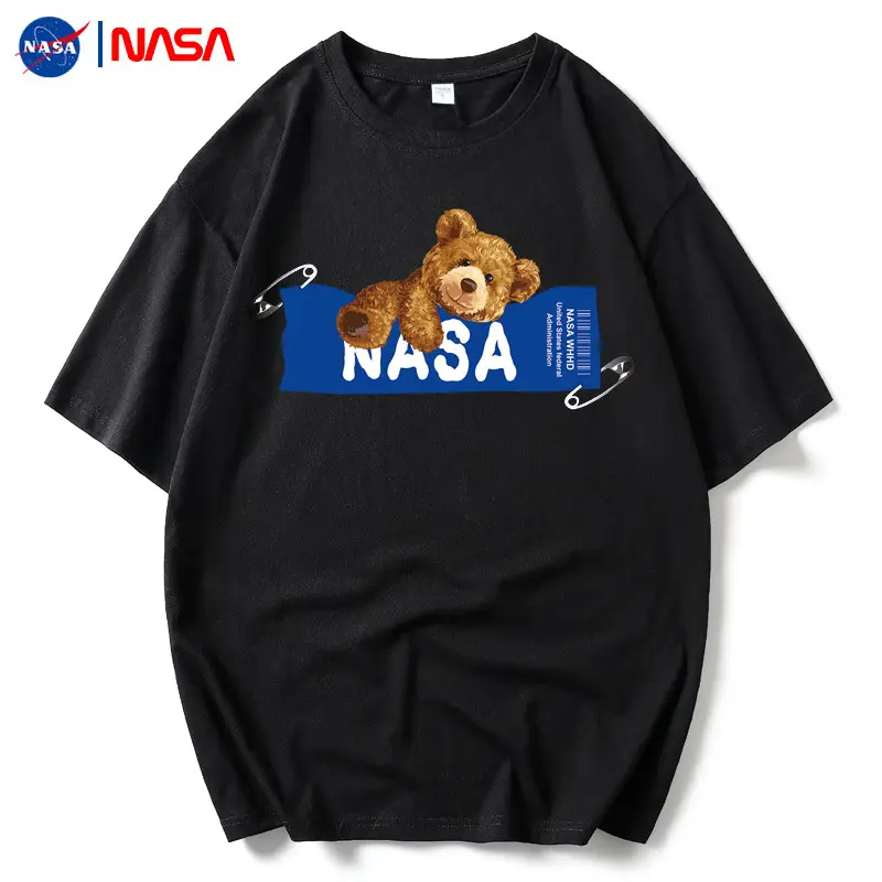 NASA Black T-Shirt Men Summer Loose Fit - Image 9