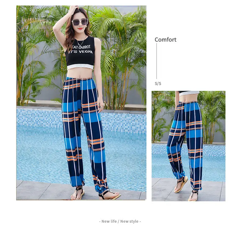 Women's Printed Cotton Silk Summer Pants — feature 18