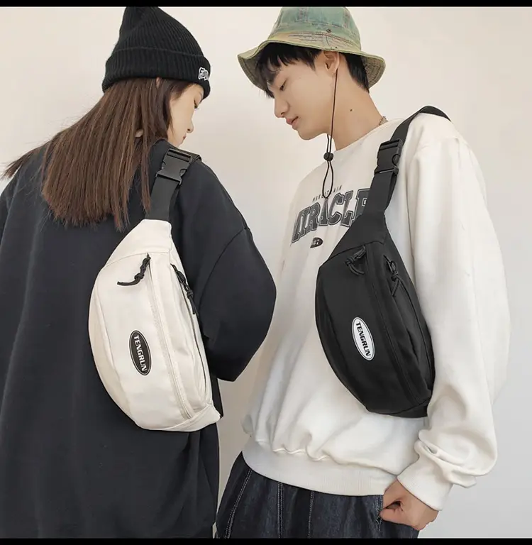 Men's Orange Japanese Style Chest Bag Lightweight Single Shoulder — feature 10