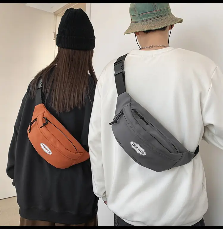 Men's Orange Japanese Style Chest Bag Lightweight Single Shoulder — feature 15