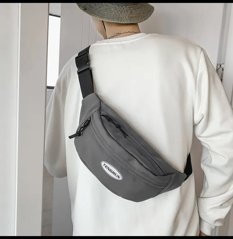 Men's Orange Japanese Style Chest Bag Lightweight Single Shoulder — feature 18
