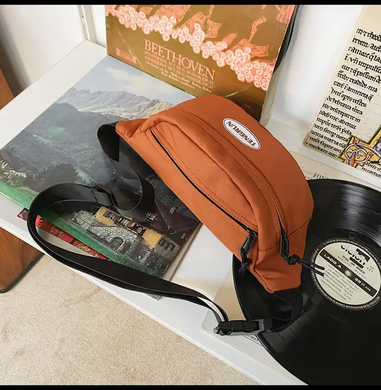 Men's Orange Japanese Style Chest Bag Lightweight Single Shoulder — feature 25