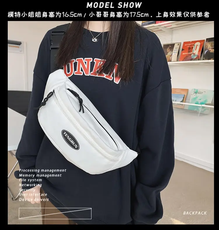 Men's Orange Japanese Style Chest Bag Lightweight Single Shoulder — feature 8