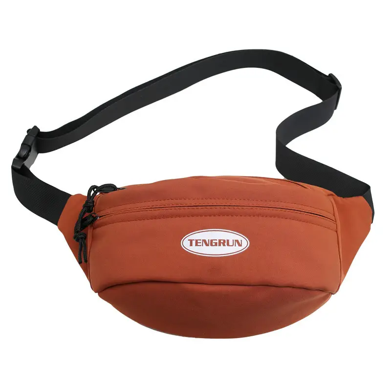 Men's Orange Japanese Style Chest Bag Lightweight Single Shoulder