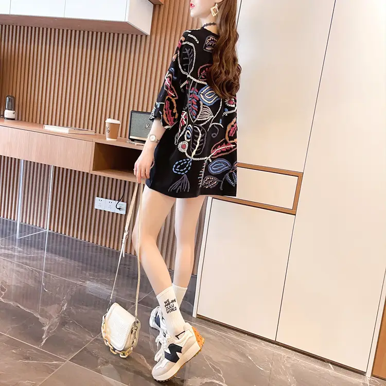Women Printed Cotton T-Shirt Orange 2025 Summer — feature 14