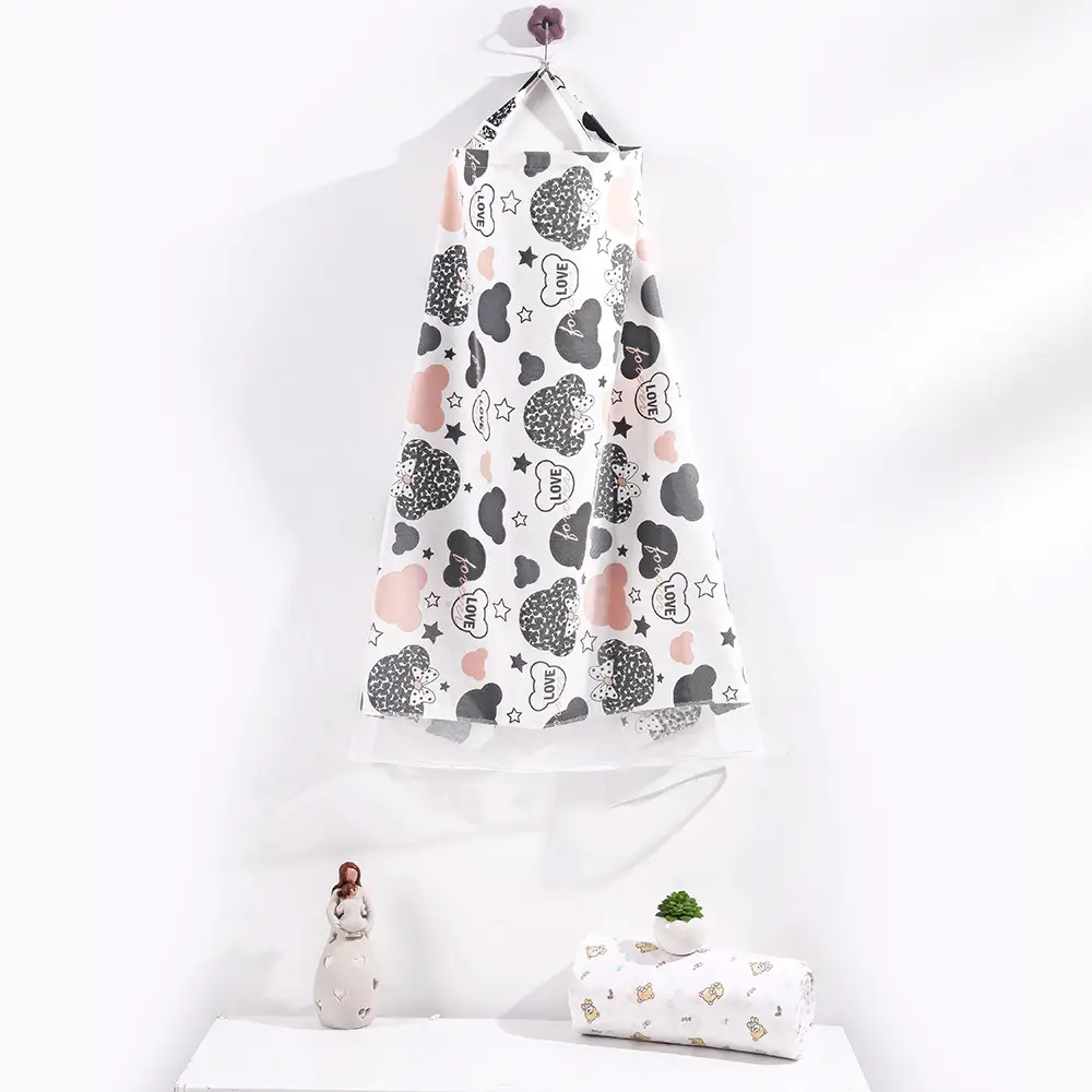 Breastfeeding Towel with Fig Leaf Pattern