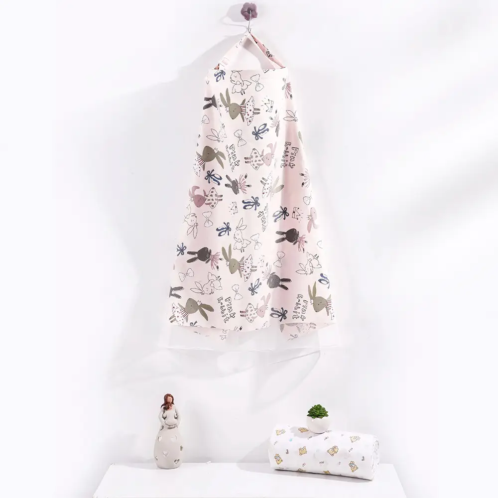 Breastfeeding Towel with Fig Leaf Pattern