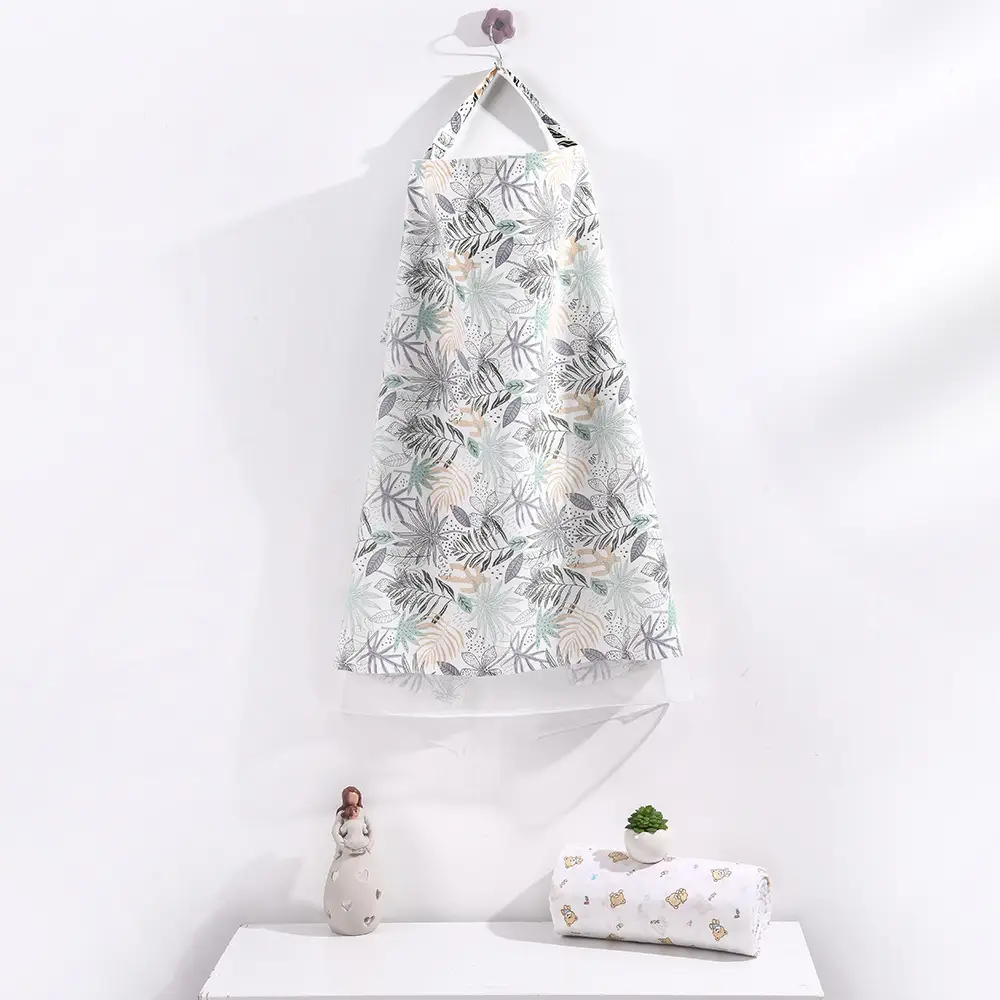 Breastfeeding Towel with Fig Leaf Pattern